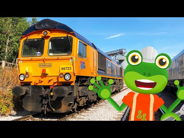 Gecko And The Freight Train | Gecko's Real Vehicles | Educational Videos For Toddlers