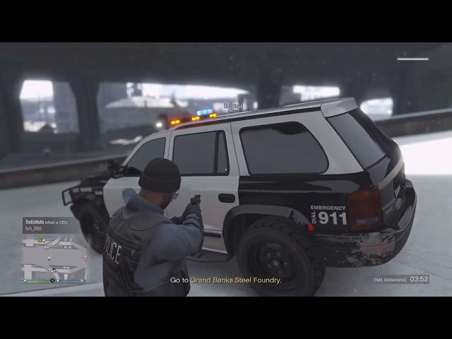 GTA Online Cop Snow Pursuit and Arrest #gtaonline #ps5