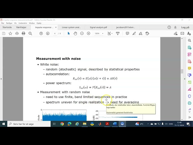 Impulse response measurements Measurement signals 15-12-2024