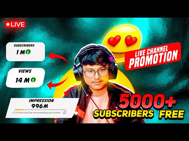 Live YouTube Channel Promotion | 500 SUBSCRIBERS 2 मिनट में ले जाओ #livechannelcheckingandpromotion