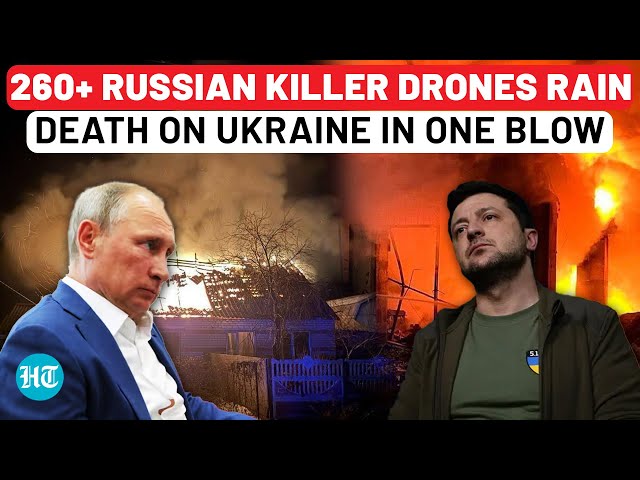 Russia Launches Largest Attack on Ukraine with 267 Iranian-Made Drones in One Single Night