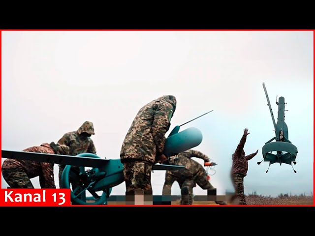 Ukrainian fighters demonstrate US-made Shield AI MQ-35A V-BAT unmanned drones