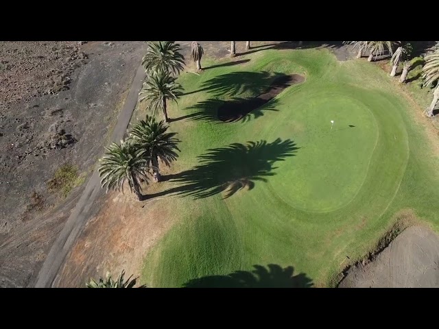 Fly with me by drone over Costa Teguise Golf and Tinguache volcano