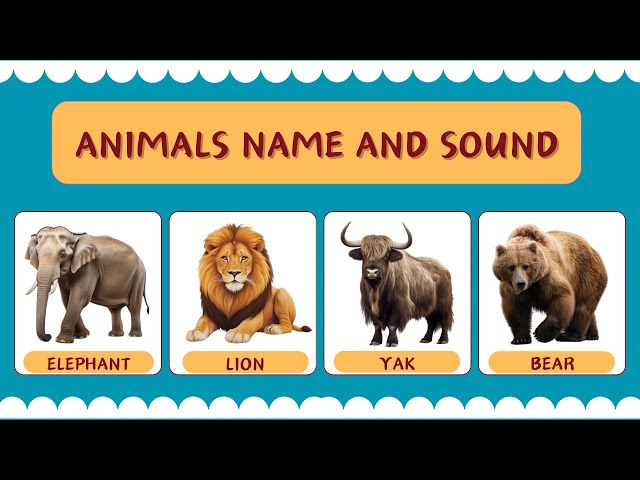 Animals Name | Animals Sound | Learn Animals Name | Kids Learning Video | Educational Video for Kids