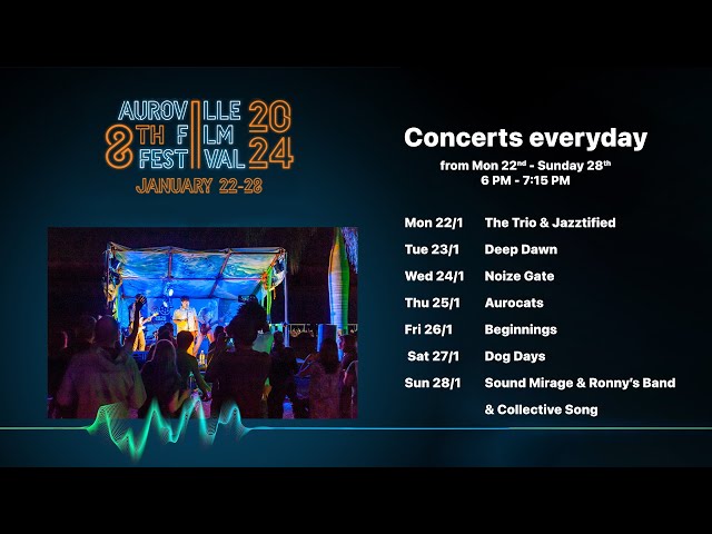 Auroville 8th Film Festival 2024 Concerts! DAY 4 - Aurocats