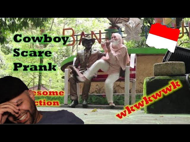 cowboy prank.best cowboy prank. best statue scare prank. jakarta cowboy prank. makassar cowboy prank