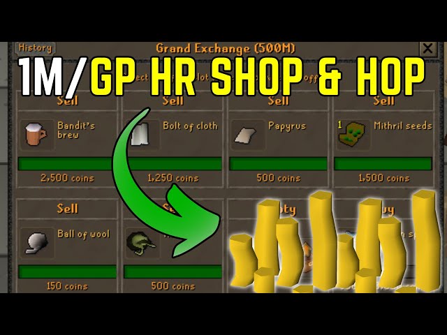 6 Profitable Low Level Shops for 1M GP/HR in OSRS