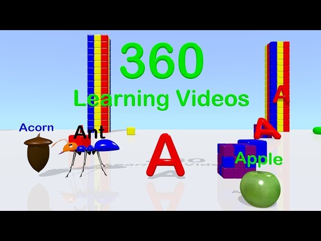 Letter A - 360 3D Animated VR Kids Video