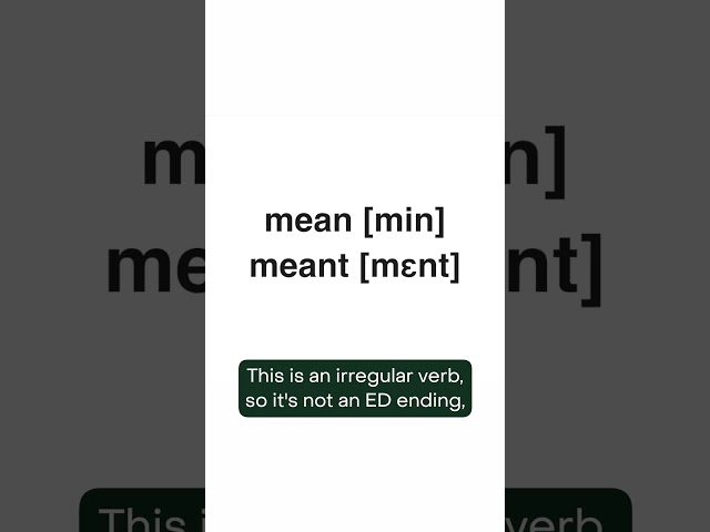 Most Common English Words: MEAN/MEANTⓂ️