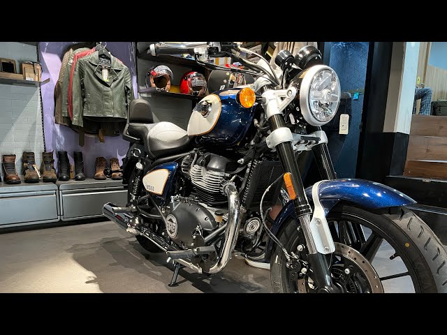 Royal Enfield Super Meteor 650 Blue Walkaround @royalenfield