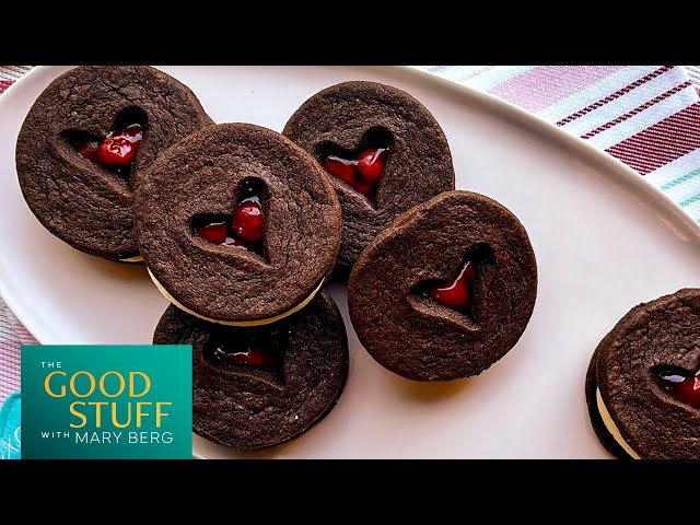 Mary’s Chocolate Cherry Cheesecake Cookie Sandwiches