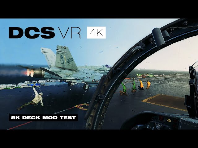 DCS F/A-18C VR 4090 4K Multithreading (8K deck mod test)