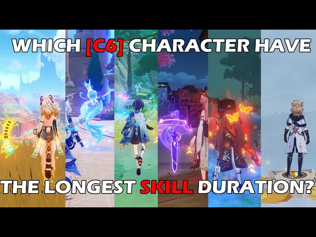 WHICH [C6] CHARACTER HAVE THE LONGEST SKILL DURATION | Genshin Impact