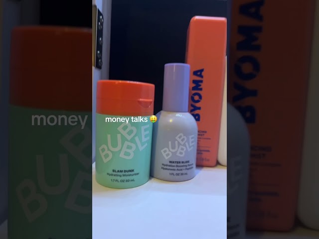 Money talks 🤑 #grwm #skincare #bubble #moneytalks