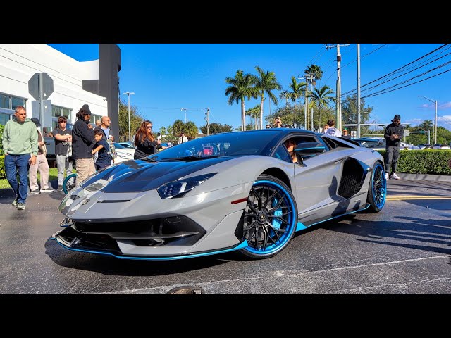 The BEST Supercar Event - Lamborghini Aventador SVJ, Bugatti Chiron - Exotics and Espresso