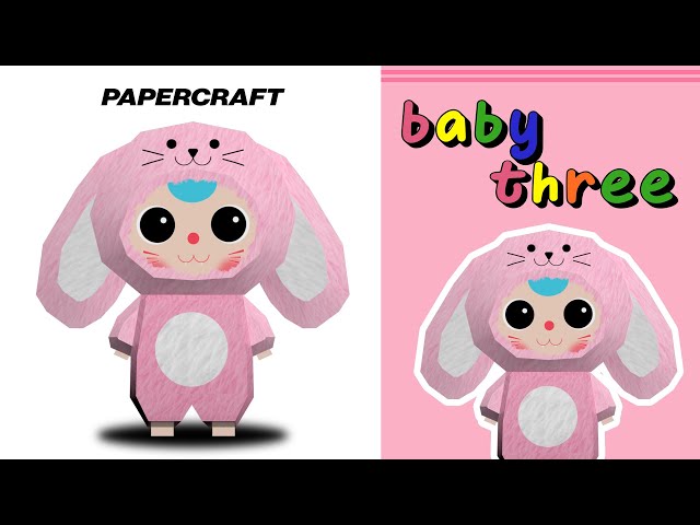 Make Baby Three Paper - Papercraft | Craft Cube