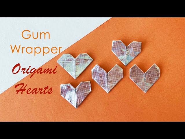 Gum Wrapper Origami Heart | Origami Heart | Paper Heart