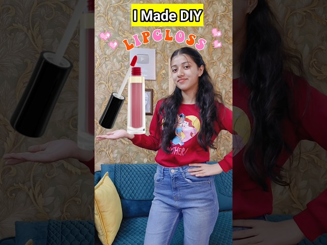 I MADE DIY LIPGLOSS AT HOME😱💄#shorts #youtubeshorts