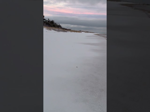 ❄️ Snowflake Beach Walk  ❄️ #snow #beach