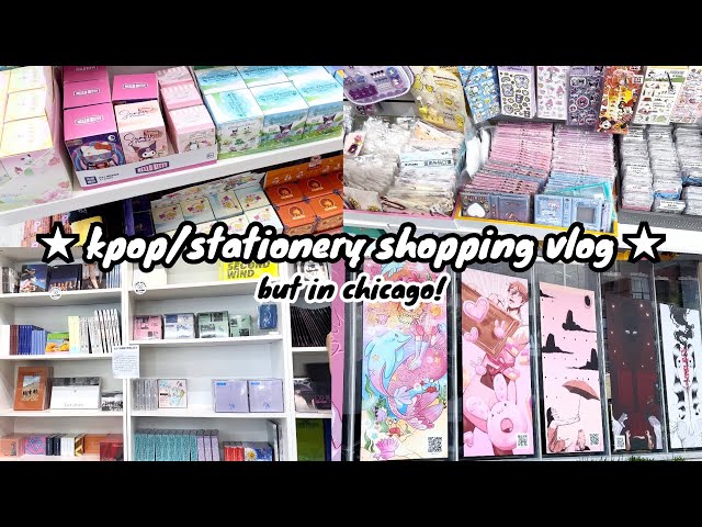 ☀︎ kpop/stationery shopping vlog ☀︎ but in chicago! ✨