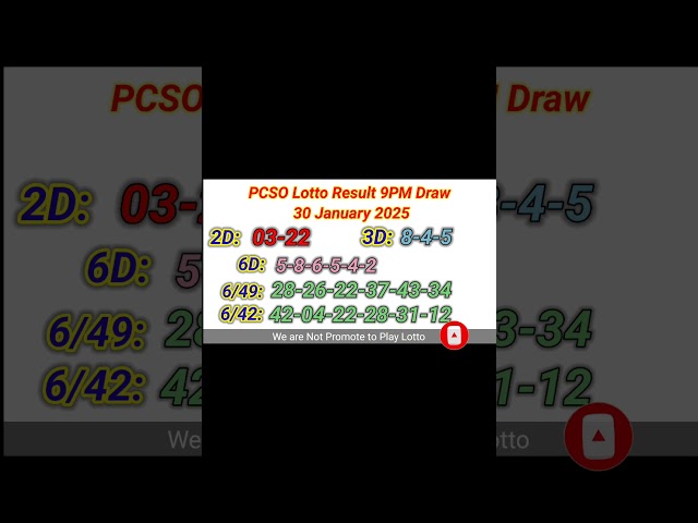 Lotto Result Today 9pm live draw January 30, 2025 Swertres Ez2 || PCSO Lotto live result today