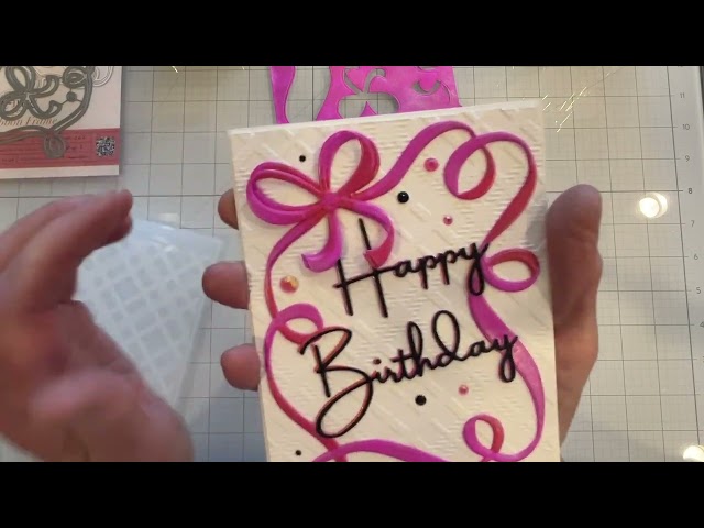 NEW Ribbon Frame Die ~ Birthday Card