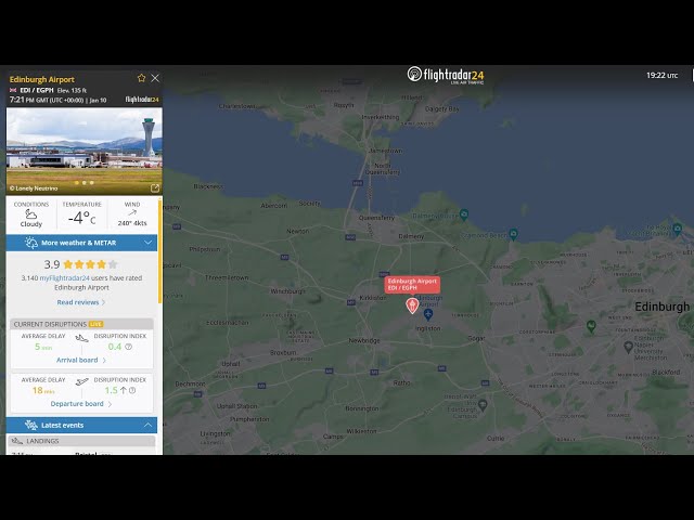 ✈️ Live: Takeoffs and Landings at Edinburgh on FlightRadar24 🛬🏴10/01/2025
