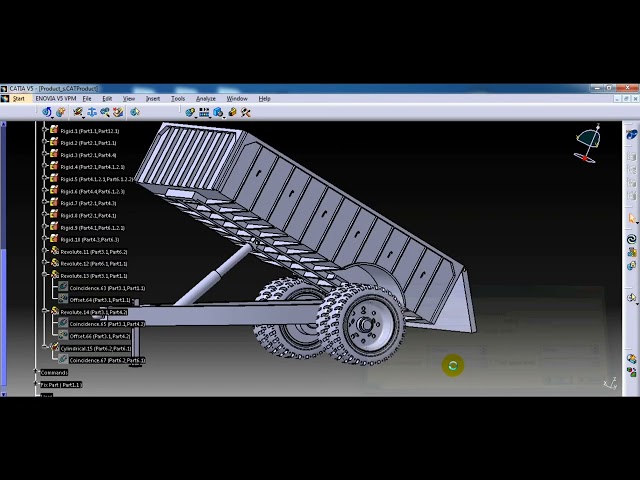 Tutorial - CATIA DMU Kinematics Tractor Trolley