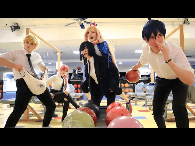 Chainsaw Man Bowling IRL || (ft. @itsKingChris , @JuliaStunts , @StellaChuu , and @kawaiiqueen. )