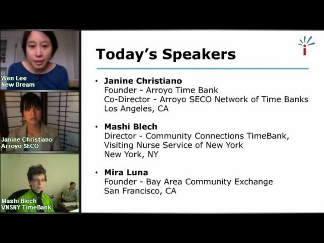 Webinar Recording: How to Start a Time Bank & Skill Exchange