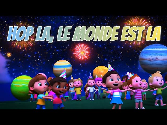 Hop là, le monde est là ! 🌟 Chanson pour enfants | Danse avec les animaux et les étoiles !