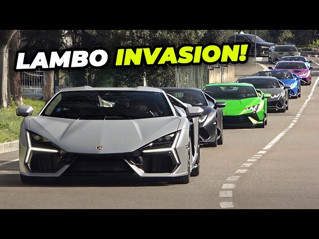 180+ Lamborghini arriving at the BIGGEST event of the year! - 2024 Lamborghini Arena