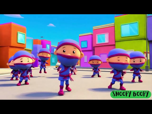 3D Animated Numbers Ninja Song for Kids - Cartoon Numbers funny song