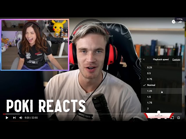 Pokimane Reacts To PewDiePie My 7 Billion $ Setup Tour (FULL REACTION)