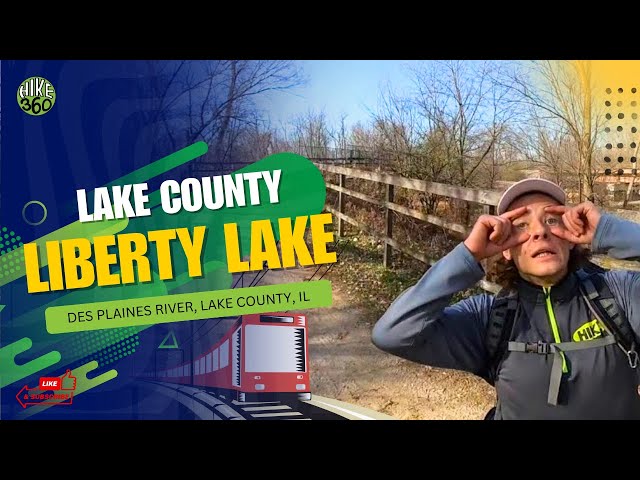 Des Plaines River, Lake County, IL -  Train bridge near Liberty Lake (Hike 360° VR Video)