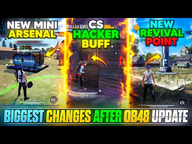 TOP 10 BIGGEST CHANGES IN FREE FIRE AFTER OB48 UPDATE | OB48 UPDATE FREE FIRE l FREE FIRE NEW UPDATE