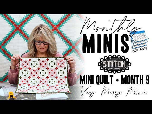 Monthly Minis Quilt-Along | Month 9 | Very Merry Mini | Lisa Bongean | Primitive Gatherings