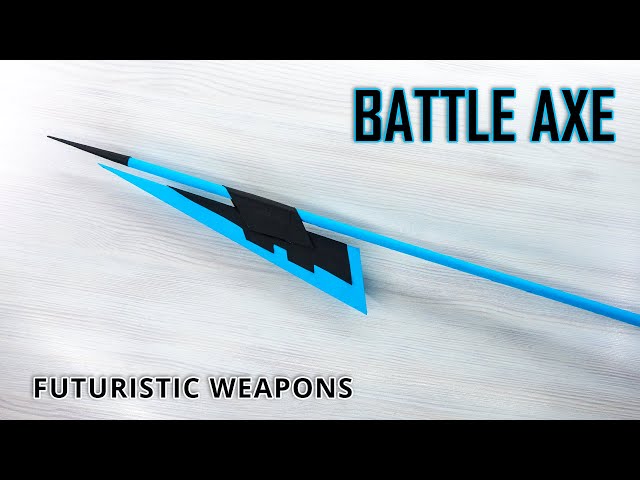 Create Futuristic Paper Battle Axe - Where Warfare Meets Sci-Fi Design