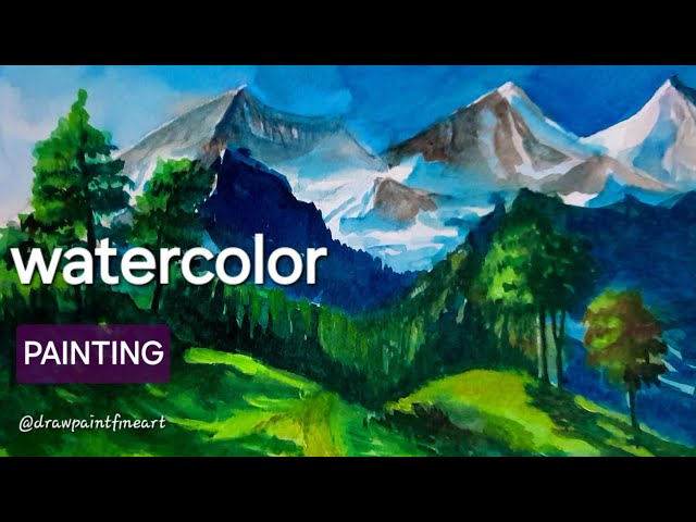 Learn EASY Landscape Painting  | Watercolor Painting Tutorial