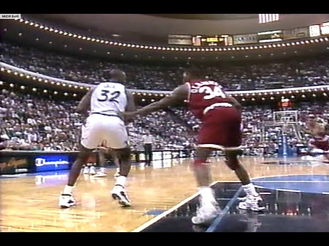 Shaq (28p) Battles Hakeem Olajuwon (26p) - Rockets @ Magic Jan 1994 NBA On TNT