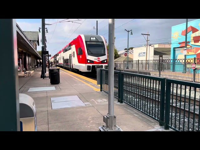 Caltrain #628 to San Jose with front car #318 leading.