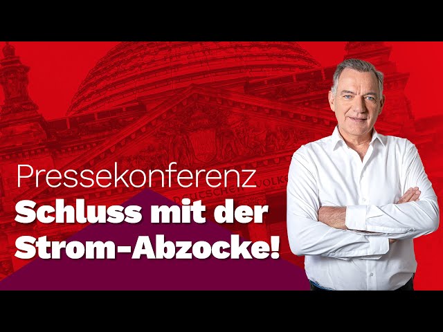 Schluss mit der Strompreis-Abzocke! Pressekonferenz mit Jan van Aken