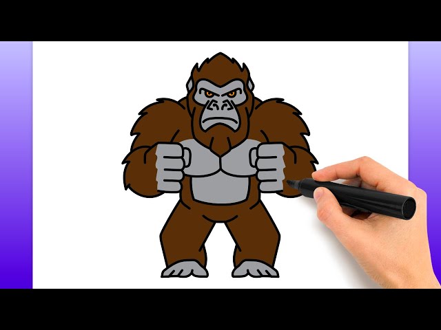 Cómo Dibujar A King Kong (Tutorial De Dibujo Fácil)