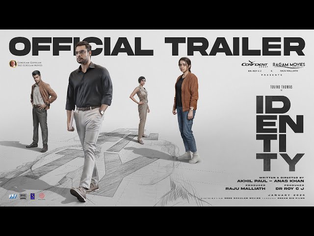 IDENTITY Trailer | Tovino Thomas | Trisha | Vinay Rai | Akhil Paul | Anas Khan | Jakes Bejoy