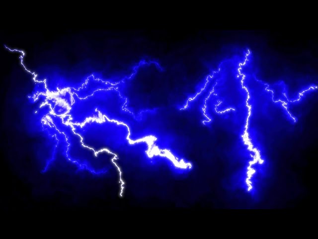 Blue Lightning Thunderstorm 4K