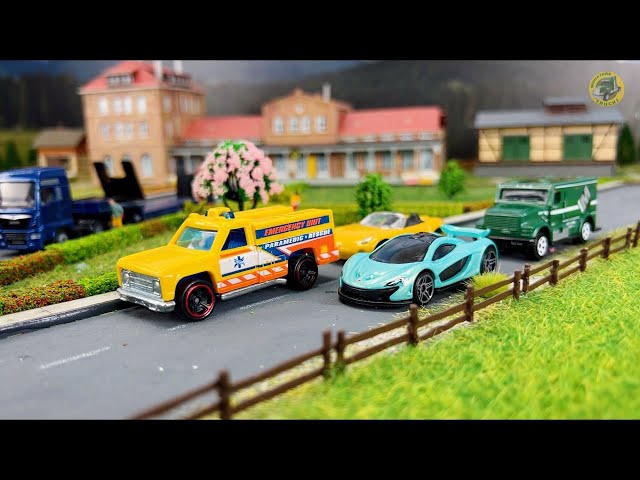 Diorama Full of Model Cars – Lamborghini Huracán, McLaren P1, Ford GT, Toyota Supra