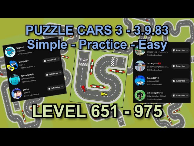 [SUBSCRIBE] PUZZLE CARS 3 3.9.83 (Simple - Practice - Easy) level 651 - 975