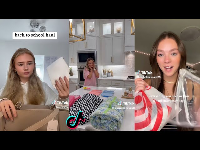 🧡 BACK TO SCHOOL 😁  GRWM + HAUL TIKTOK COMPILATION