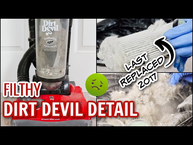 FILTHY DIRT DEVIL VACUUM DETAIL | HOW TO CLEAN A DIRT DEVIL VACUUM | SUPER SATISFYING BEFORE & AFTER