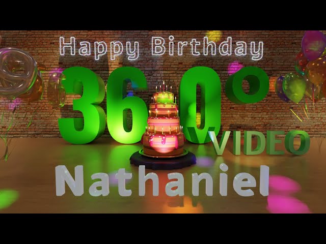 🎉 Nathaniel's 360° Interactive Happy Birthday Party – Rotate Your Phone! 🎈 [EN]